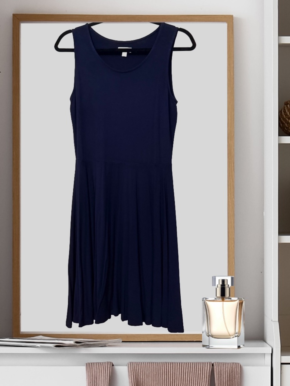 BOGO! Navy Mini Dress with Flared Skirt